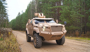 VOLAT is exhibiting the entirely new 4x4 Light Armored Vehicle (LAV) MZKT-490101