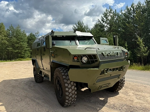 OJSC “MZKT”  IS TESTING A REMOTE-CONTROLLED VEHICLE BASED ON THE MZKT-490100-010 LIGHT ARMORED VEHICLE. 