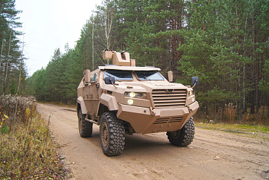 VOLAT is exhibiting the entirely new 4x4 Light Armored Vehicle (LAV) MZKT-490101 